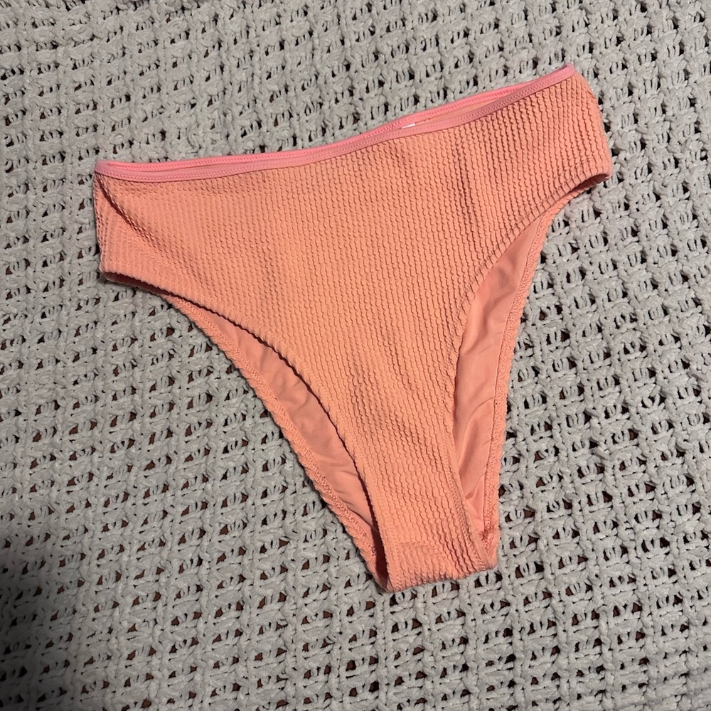 Aerie Textured Coral Bikini Bottom